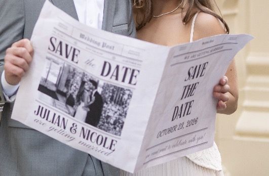Save-the-date — wedding stationery